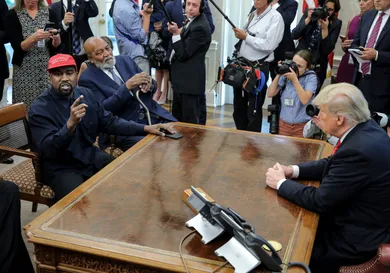President Trump Hosts Kanye West And Former Football Player Jim Brown At The White House