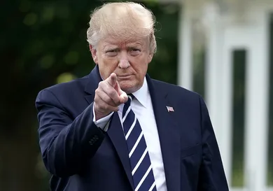 President Trump And First Lady Melania Depart White House For New Jersey