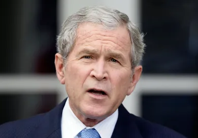 President Bush Makes Statement In Rose Garden Day After Obama Elected