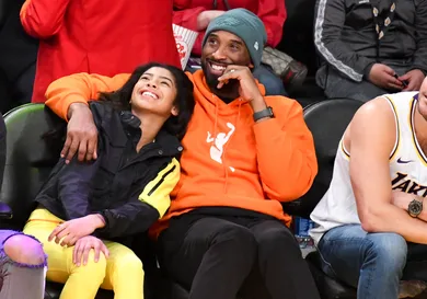 Celebrities At The Los Angeles Lakers Game