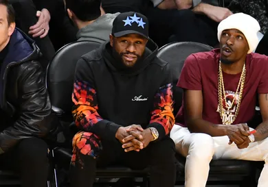 Celebrities At The Los Angeles Lakers Game