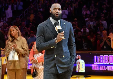 Celebrities At The Los Angeles Lakers Game
