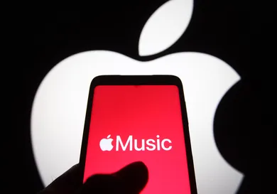 In this photo illustration, Apple Music app seen displayed