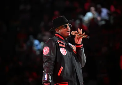 Celebrities Attend Brooklyn Nets v Atlanta Hawks