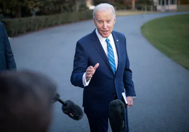 President Biden Departs The White House For House Democratic Caucus Issues Conference In Baltimore