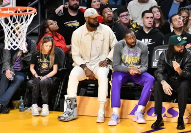 Celebrities At The Los Angeles Lakers Game