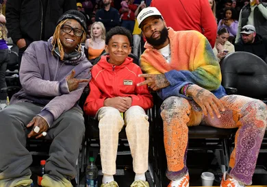 Celebrities At The Los Angeles Lakers Game