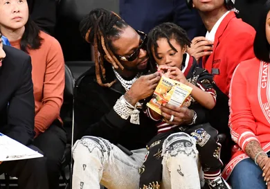 Celebrities At The Los Angeles Lakers Game
