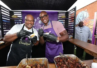 Crown Royal Teams Up with NFL Legends Bo Jackson and DeMarcus Ware for a BBQ Cook Off Challenge at Southern Smoke Festival in Houston, TX