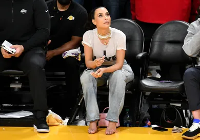 Celebrities At The Los Angeles Lakers Game
