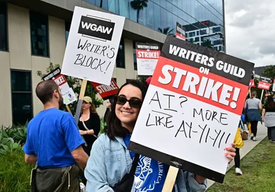 US-ENTERTAINMENT-TELEVISION-FILM-STRIKES-AI