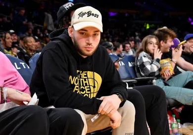 Celebrities At The Los Angeles Lakers Game