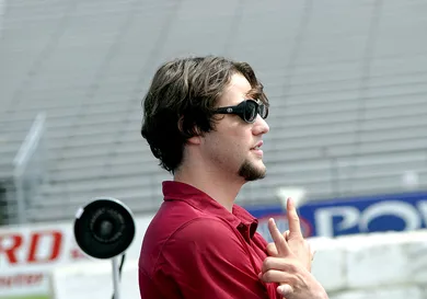 Brandon Holley of Ellegirl Races Bam Magera of Viva La Bam