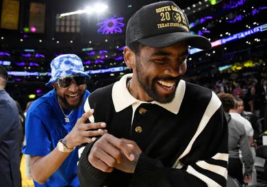 Celebrities At The Los Angeles Lakers Game