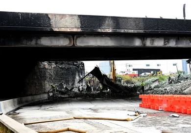 Section Of I-95 In Philadelphia Collapses After Tanker Fire