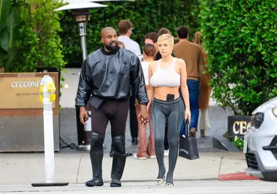 CelebrityKanye West and Bianca Censori Walking in LA Sightings In Los Angeles - May 13, 2023