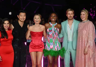 "Barbie" Cast And filmmakers Light Up London Pink To Celebrate European Premiere