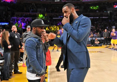 Celebrities At The Los Angeles Lakers Game