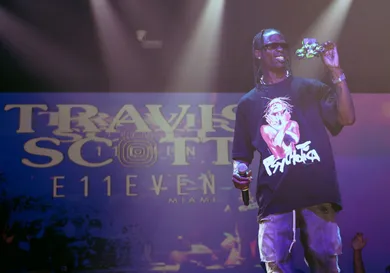 Travis Scott Performs At E11EVEN During 2023 Miami Race Week