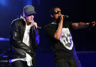 Jay-Z And Eminem Perform And Launch "DJ Hero" - Show