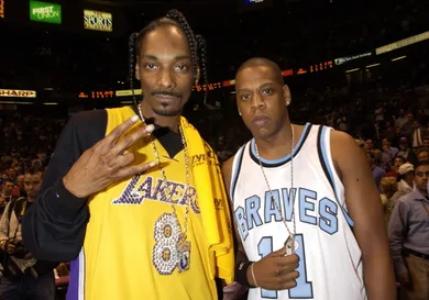 Celebrities at Game 4 of the NBA Finals with the Los Angeles Lakers and the New Jersey Nets