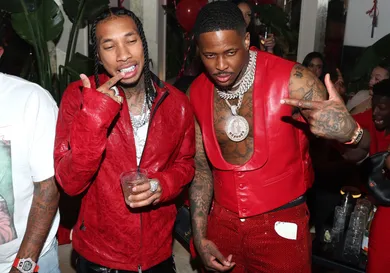 YG Hosts All Red Upscale Birthday Celebration at Melrose Place