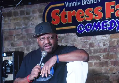 Aries Spears Performs At The Stress Factory Comedy Club