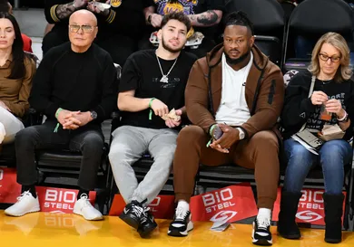 Celebrities At The Los Angeles Lakers Game