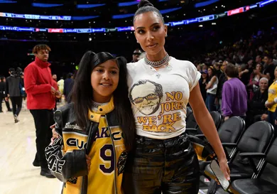 Celebrities At The Los Angeles Lakers Game