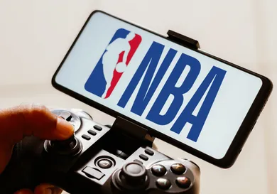 In this photo illustration, the National Basketball