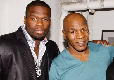 50 Cent &amp; Kanye West Visit Broadway's "Mike Tyson: Undisputed Truth" - July 31, 2012