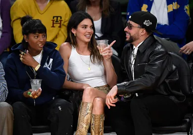 Celebrities At The Los Angeles Lakers Game
