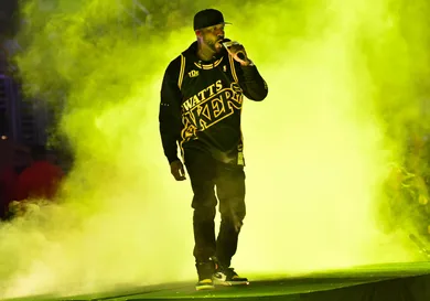 Celebrities At The Los Angeles Lakers Game