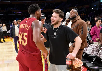 Celebrities At The Los Angeles Lakers Game