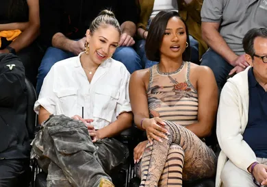 Celebrities At The Los Angeles Lakers Game