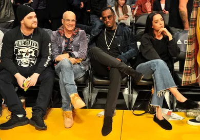 Celebrities At The Los Angeles Lakers Game