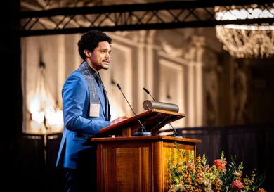 King Willem-Alexander Of The Netherlands Delivers The Erasmusprize To Trevor Noah
