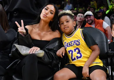 Celebrities At The Los Angeles Lakers Game