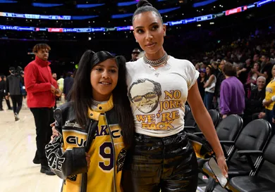 Celebrities At The Los Angeles Lakers Game