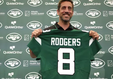 New York Jets Introduce Quarterback Aaron Rodgers