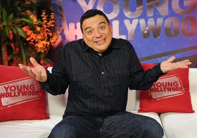 Carlos Mencia Visits Young Hollywood Studio