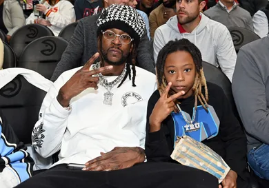 Celebrities Attend New York Knicks v Atlanta Hawks