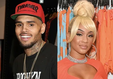 ChrisBrownSaweetieCourtside
