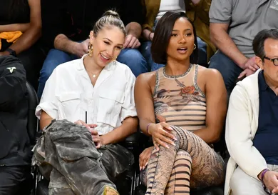 Celebrities At The Los Angeles Lakers Game