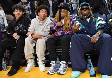 Celebrities At The Los Angeles Lakers Game