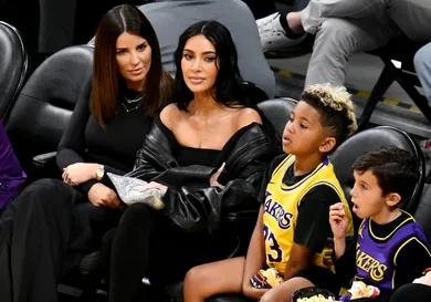 Celebrities At The Los Angeles Lakers Game