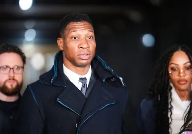 Actor Jonathan Majors Arrives At Court For Closing Arguments In Domestic Violence Trial