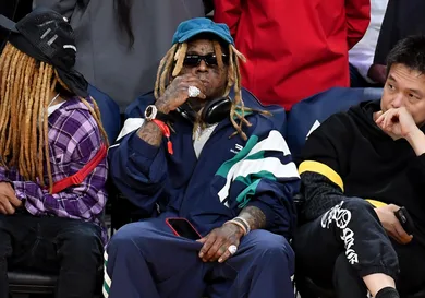 Celebrities At The Los Angeles Lakers Game