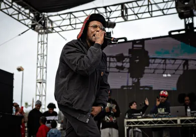 Top Dawg Entertainment (TDE) throws its 10th annual toy drive and concert featuring SZA, Jay Rock, YG and other TDE artists performing followed by a gift giveaway to kids in the Nickerson Gardens housing projects