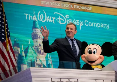 Walt Disney Chairman And CEO Bob Iger Rings Opening Bell At NY Stock Exchange